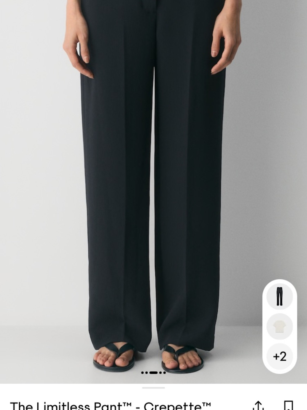 Aritzia Limitless Pants in Black Crepette